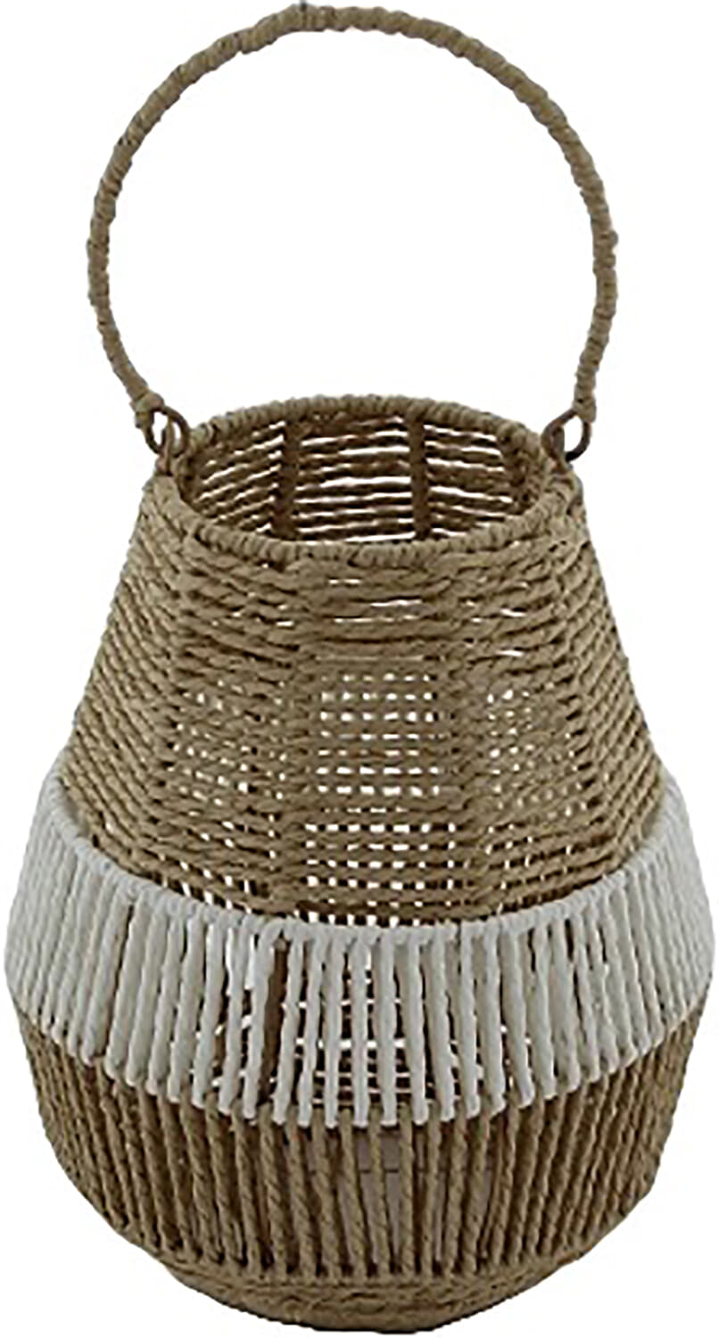 Bomont Collection Windlicht Zeegras 26 x 31 cm Wit