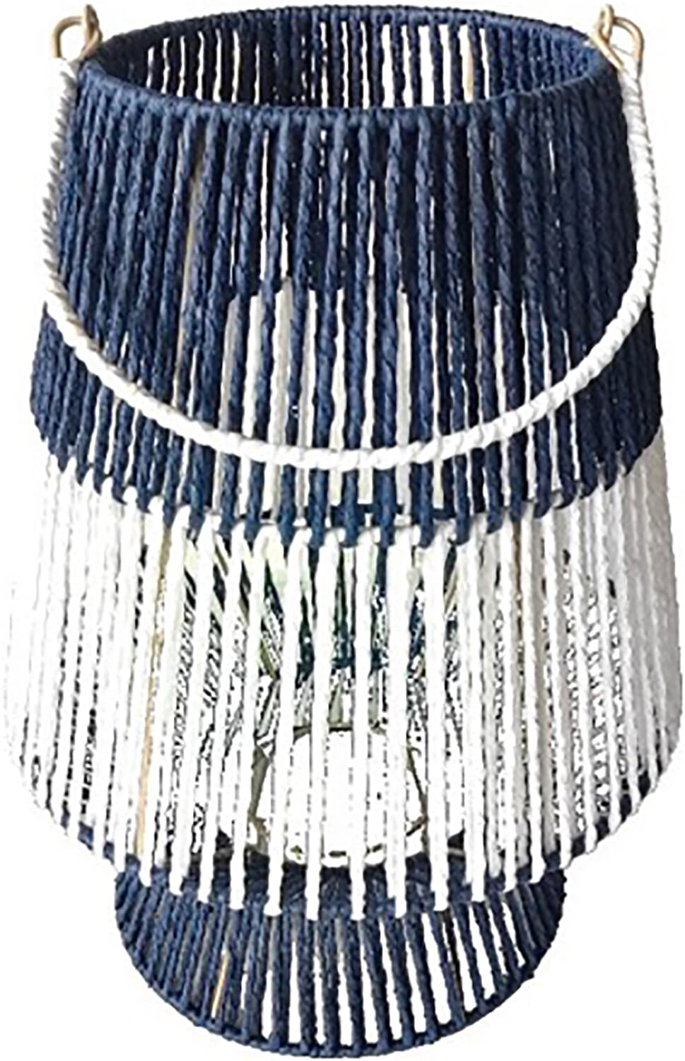 Bomont Collection Windlicht Papier Touw 26 x 50 cm Blauw