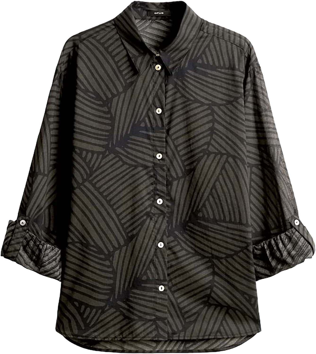 Opus Blouse Felora Botanical Zwart