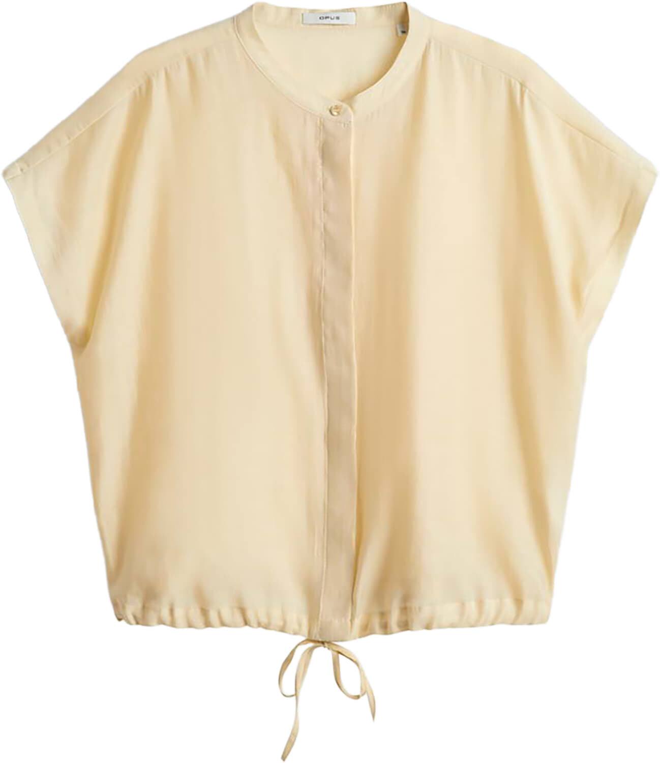 Opus Overhemdblouse Fadell subtiel transparant Geel
