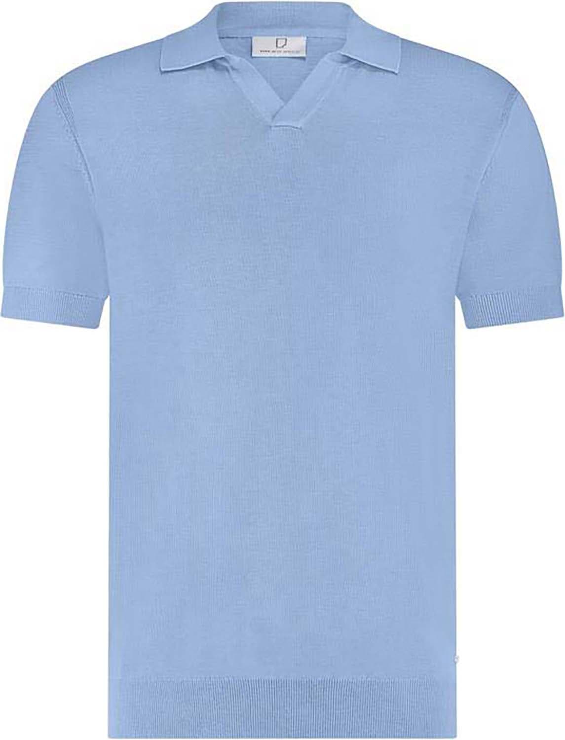 Born With Appetite Polo Shiwn Knitted  Hemelsblauw