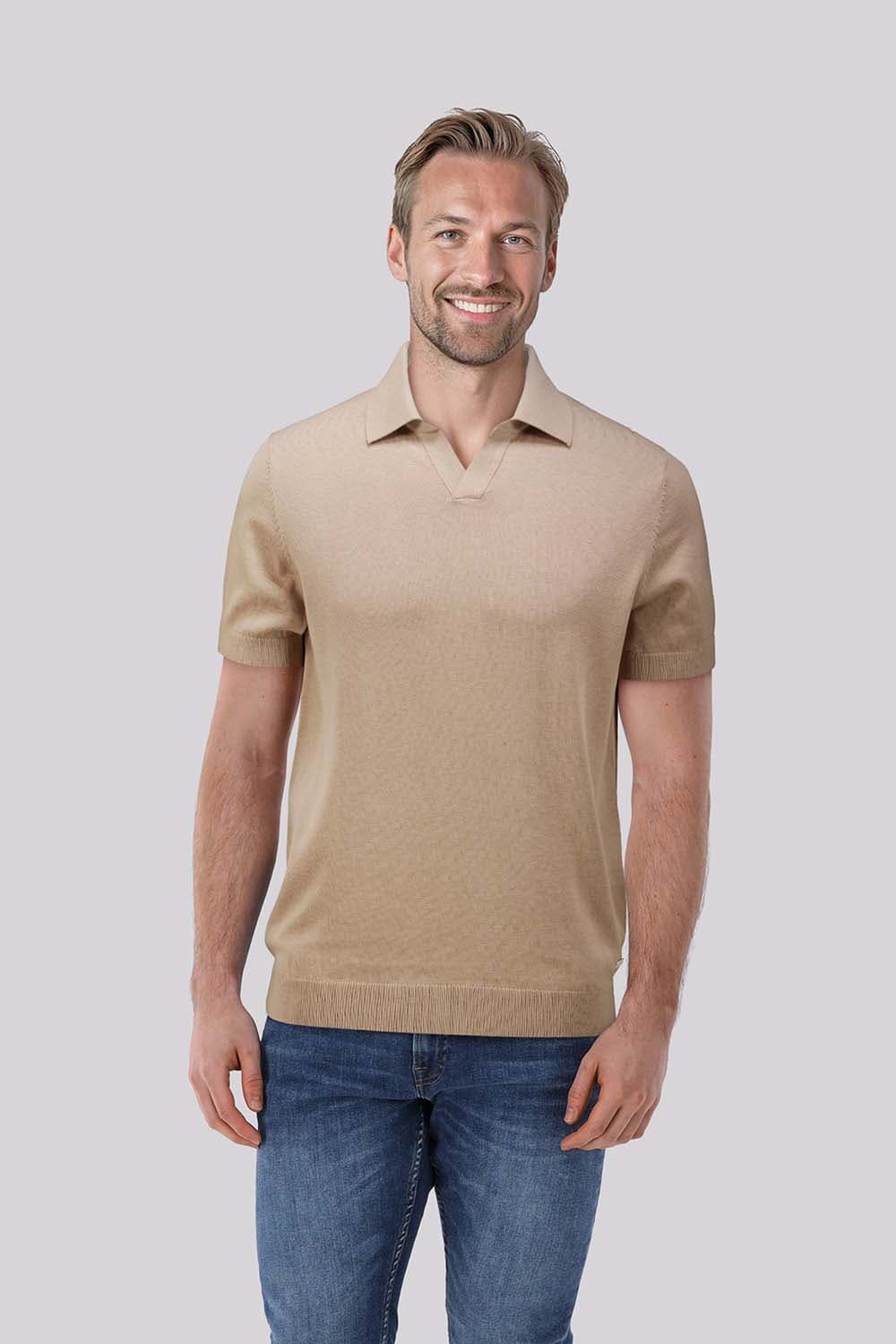 Born With Appetite Polo Shiwn Knitted  Kaki