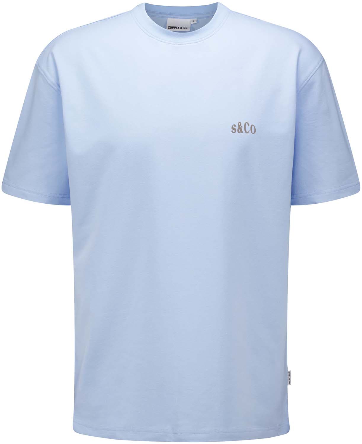 Supply & Co T-shirt Abdon Hemelsblauw