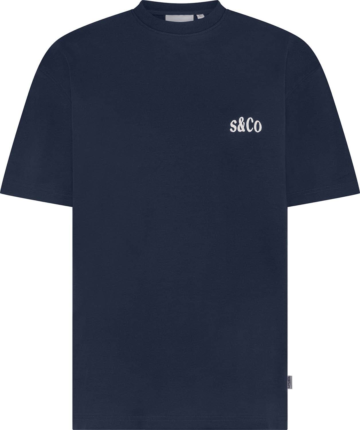 Supply & Co T-shirt Cooper With Backprint Navy