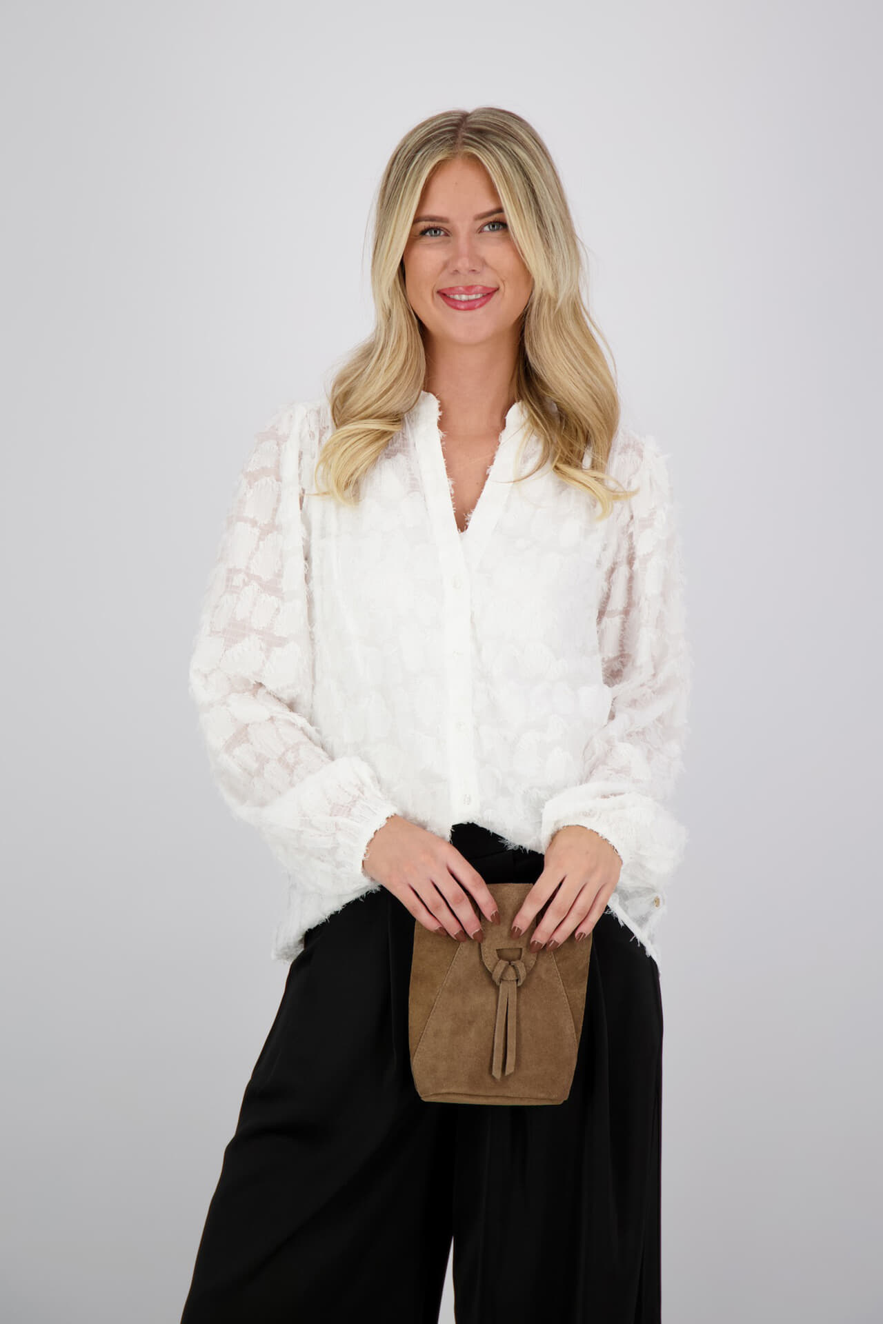 Bomont Tas Kendra Suede Taupe