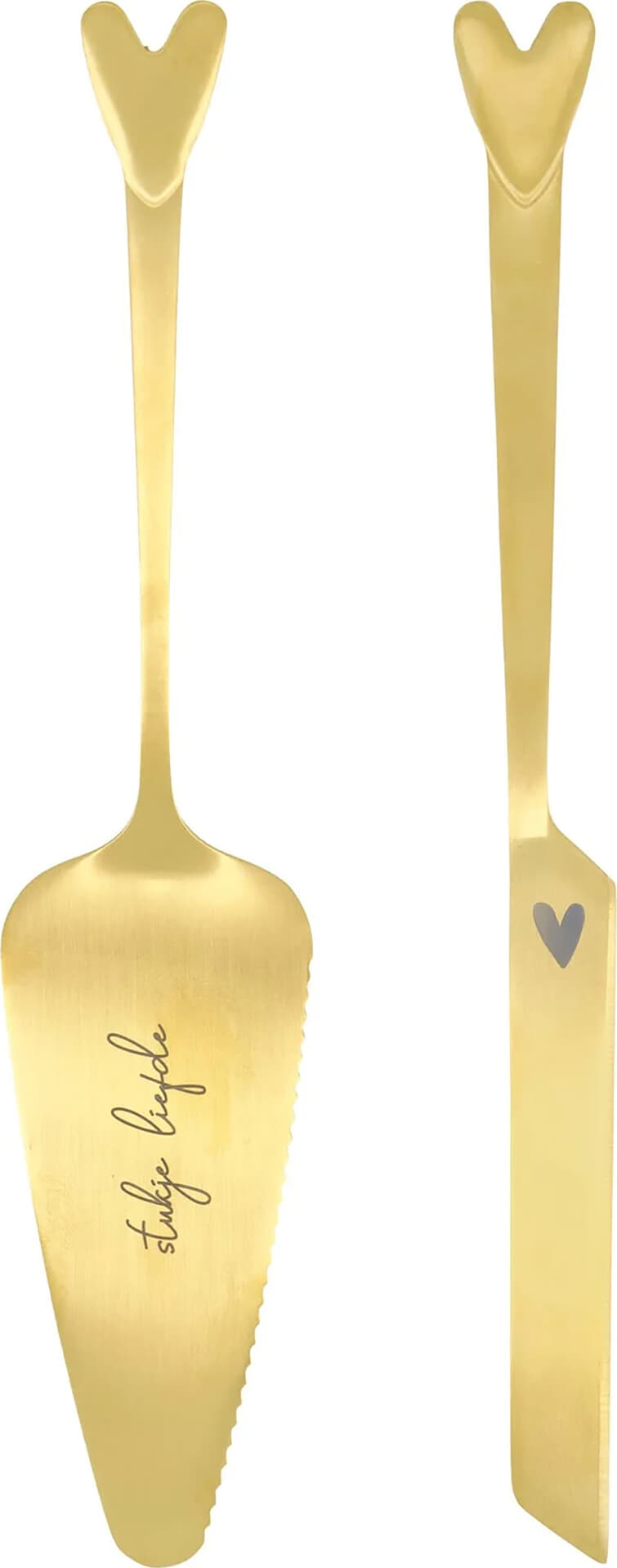 Zusss Taartschep en Taartmes Hartje  Goud