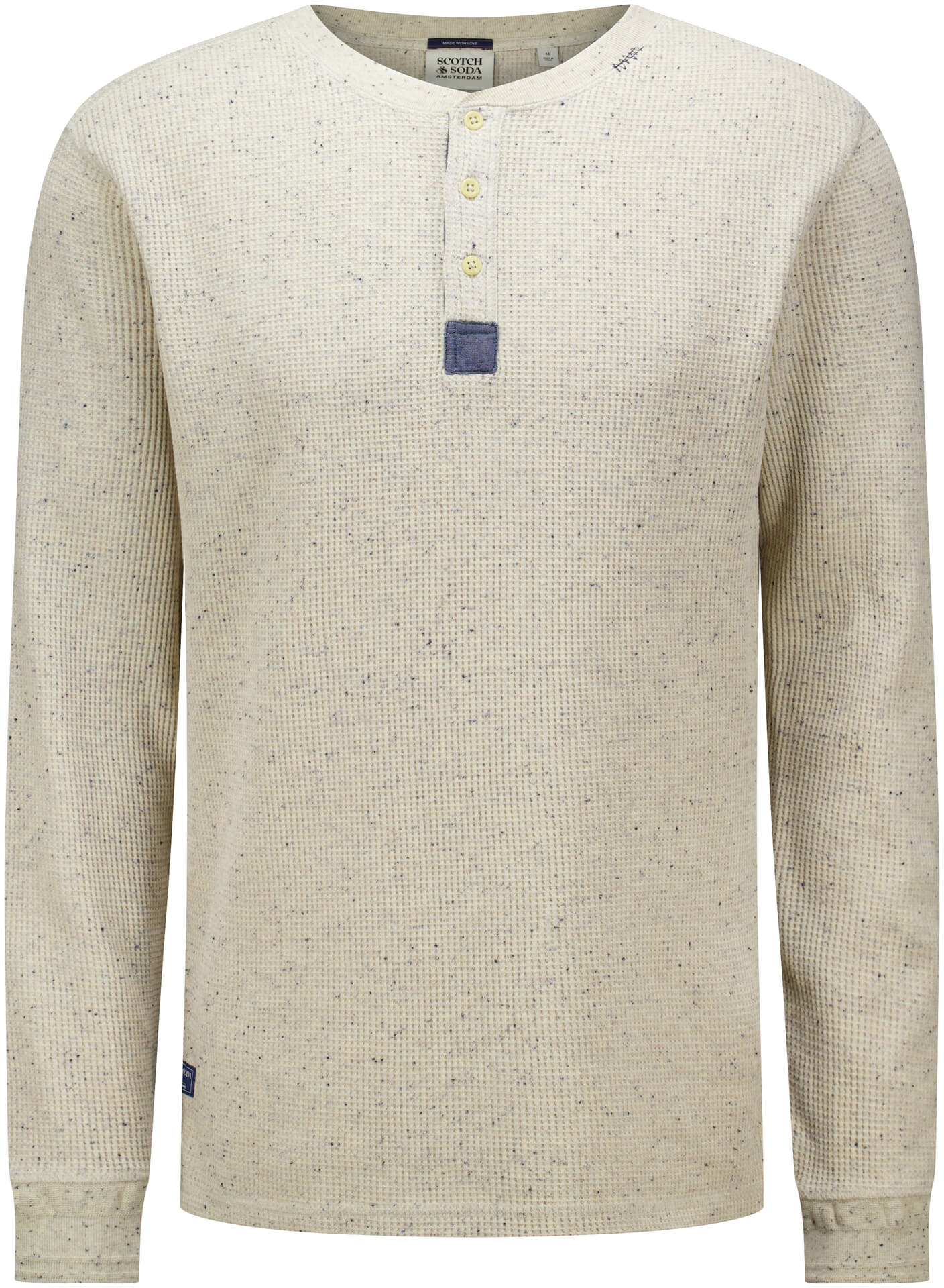 Scotch & Soda Longsleeve Henley Regular-fit  Beige
