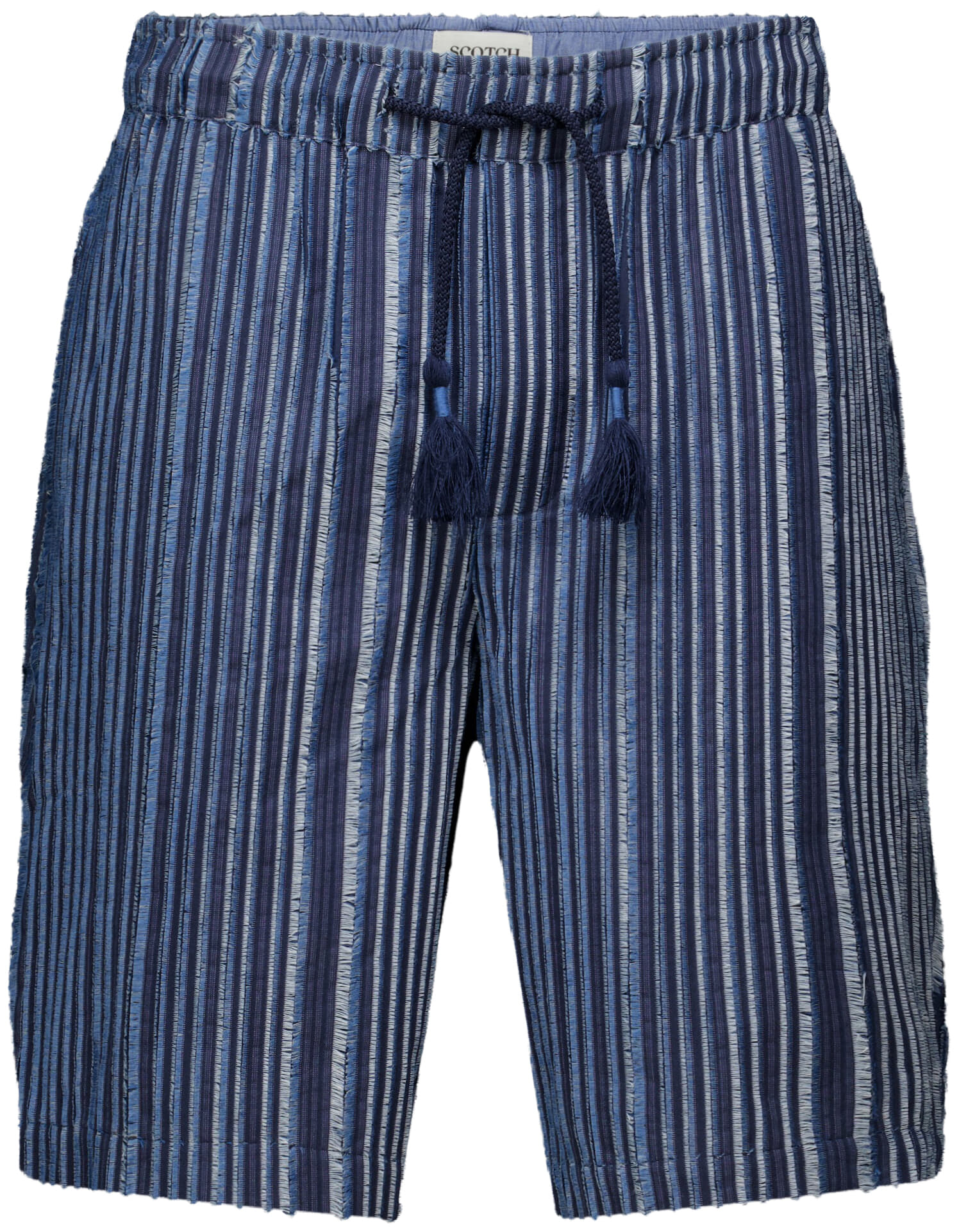 Scotch & Soda Short Fave textured relaxed-fit  Navy