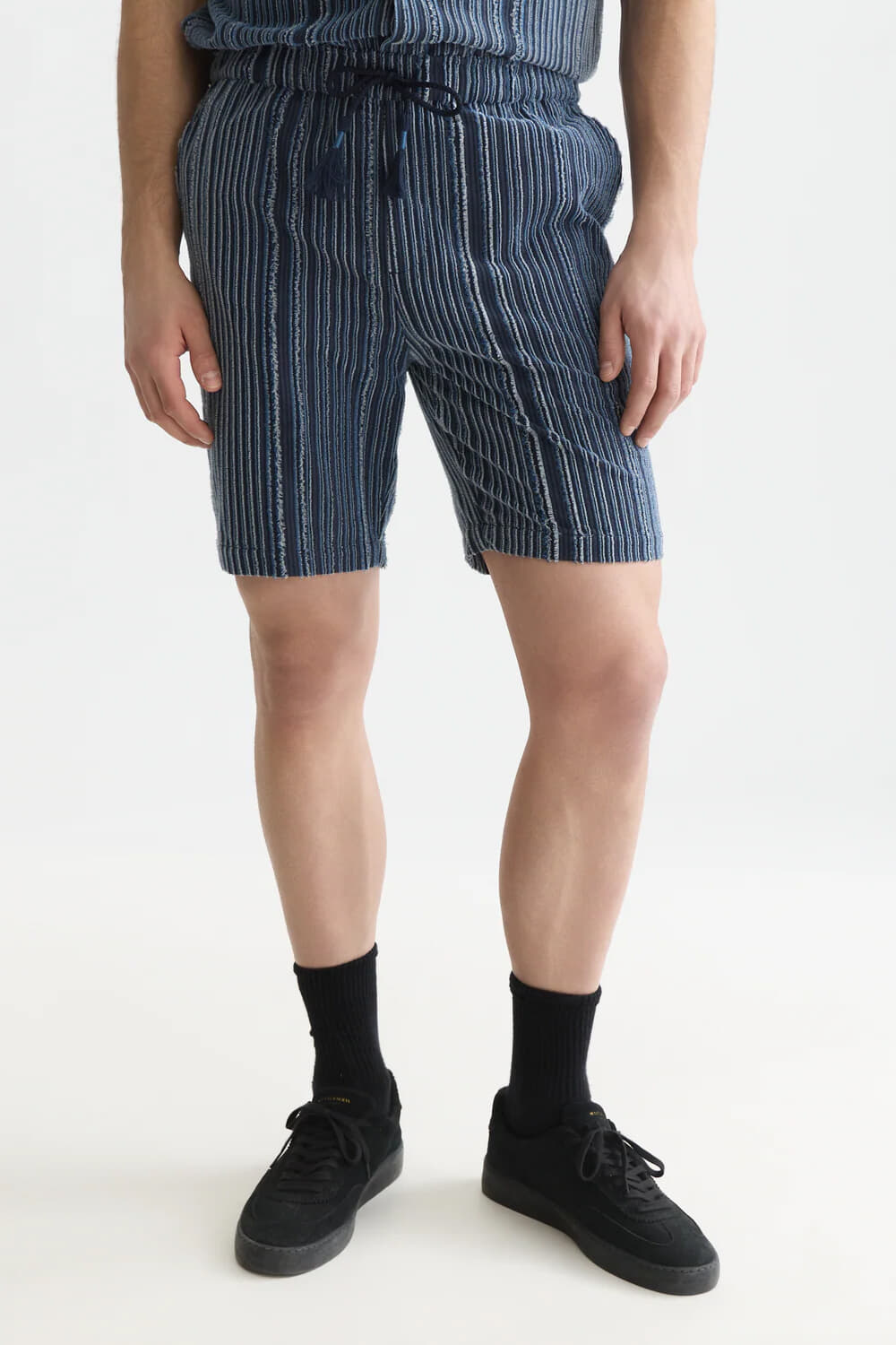 Scotch & Soda Short Fave textured relaxed-fit  Navy