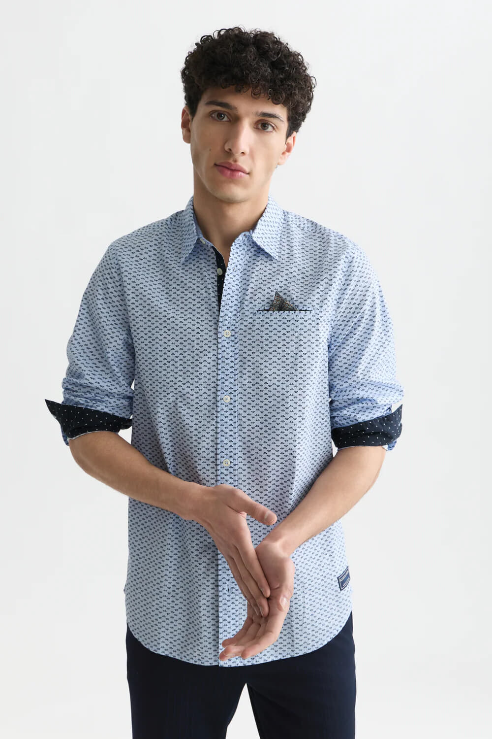 Scotch & Soda Overhemd Regular-fit  Blauw
