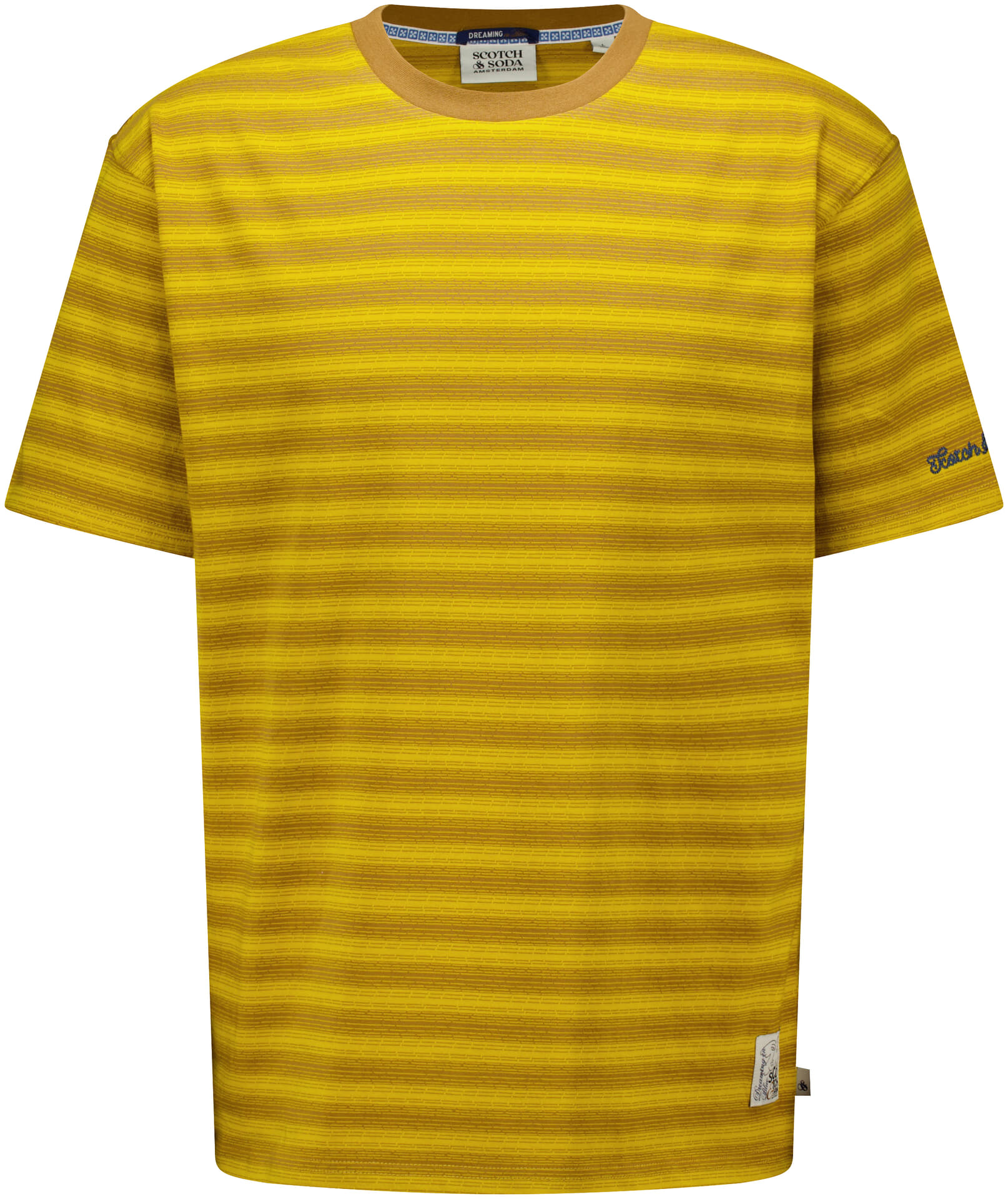 Scotch & Soda Polo Striped Relaxedfit Beige