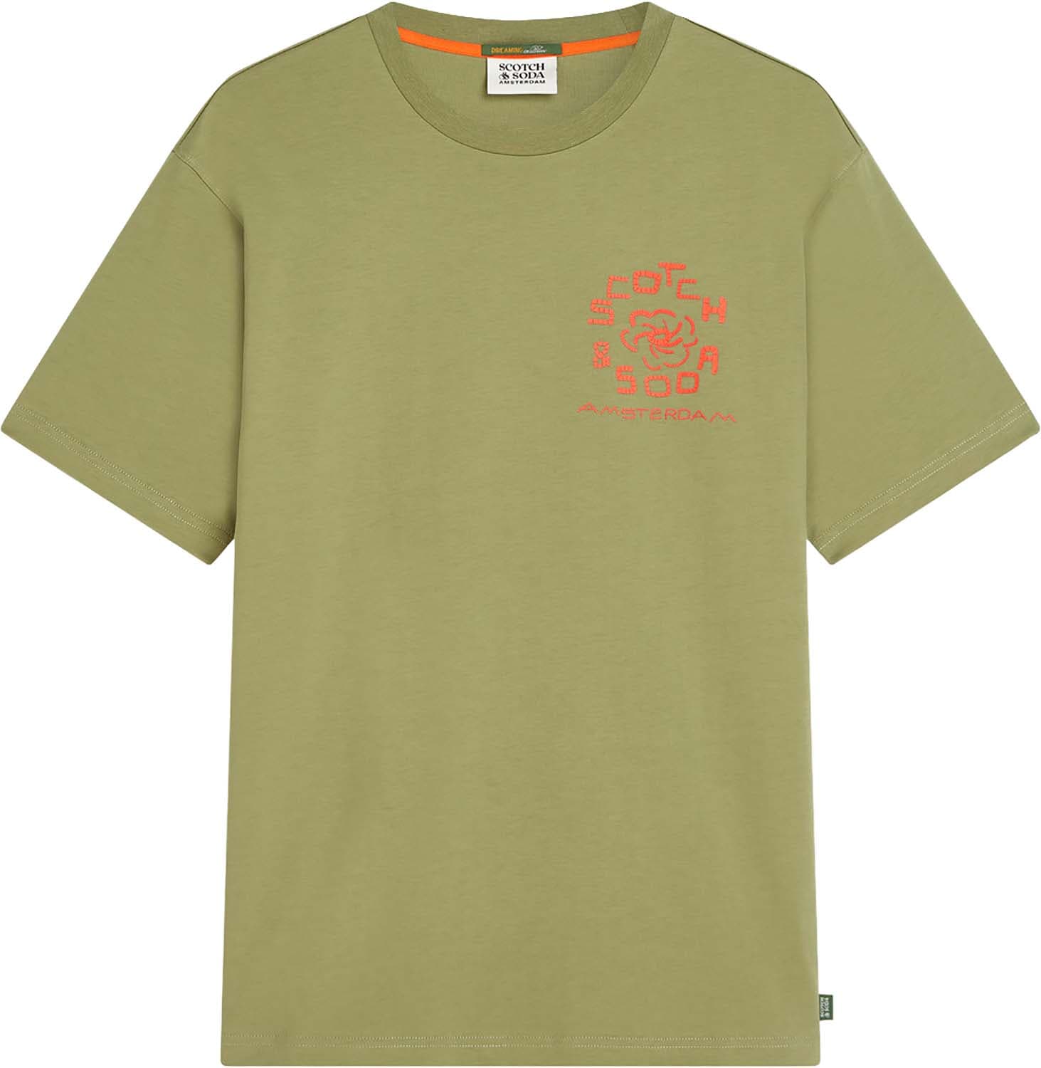 Scotch & Soda T-shirt Artwork relaxed-fit Army