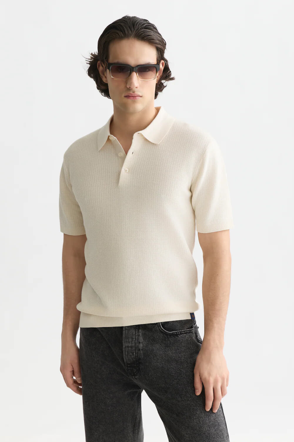 Scotch & Soda Polo Seasonal core structured knitted  Kaki
