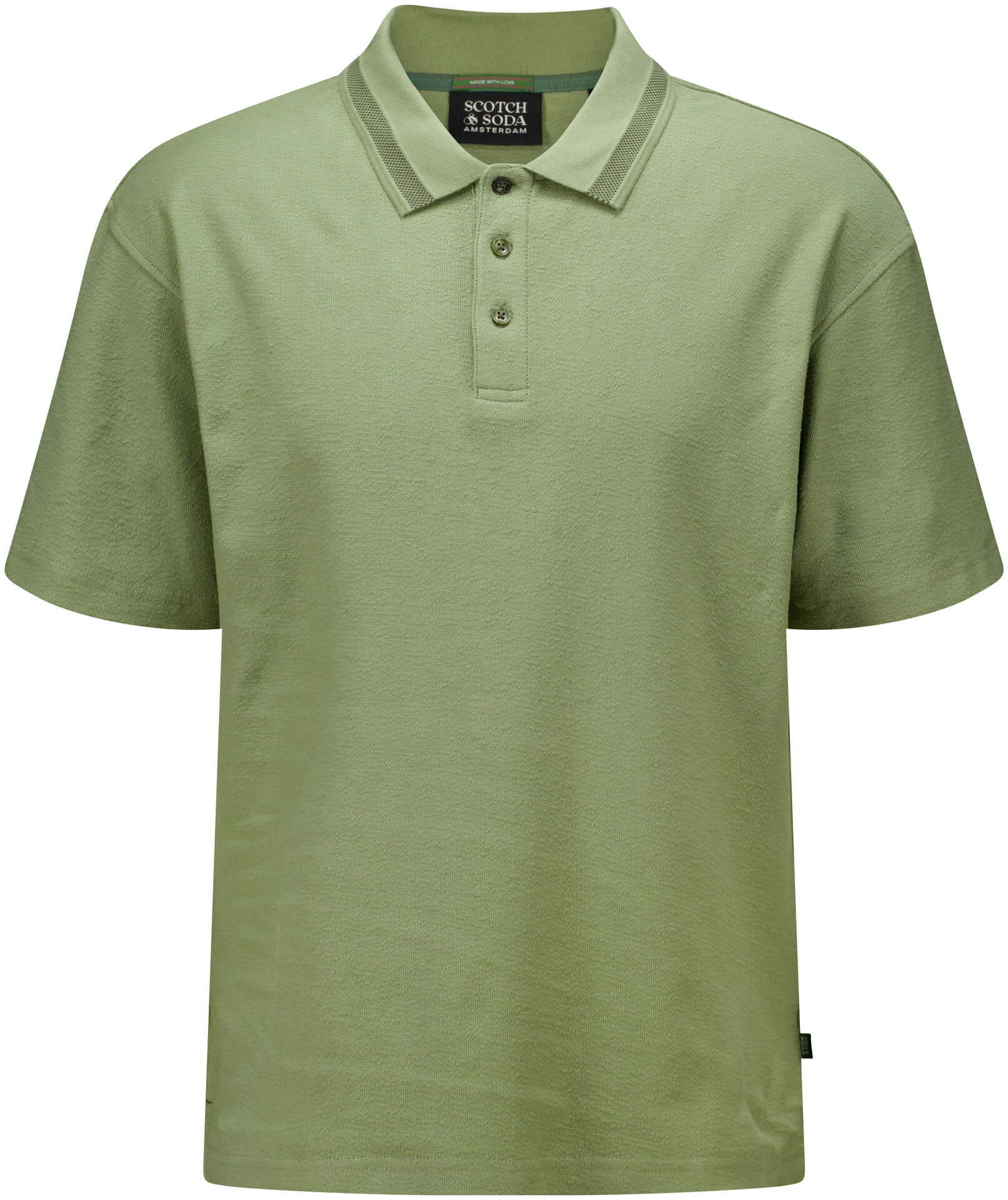 Scotch & Soda Polo Structured relaxed-fit  Army