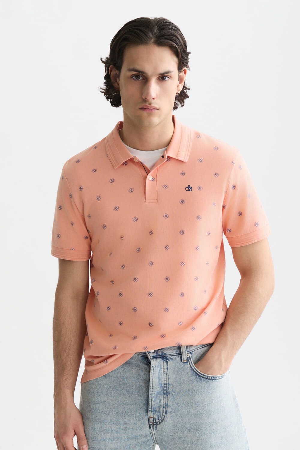 Scotch & Soda Polo Regular-fit Roze
