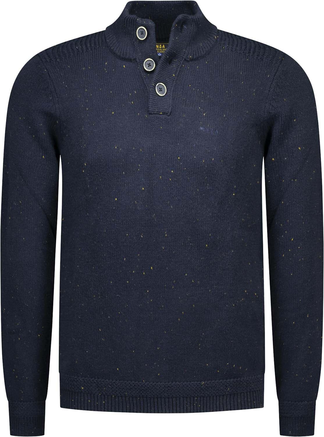 NZA Pullover Knoop Kraag Navy