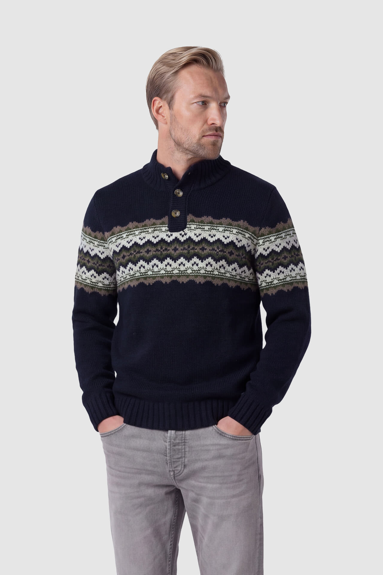 NZA Pullover Coll Navy