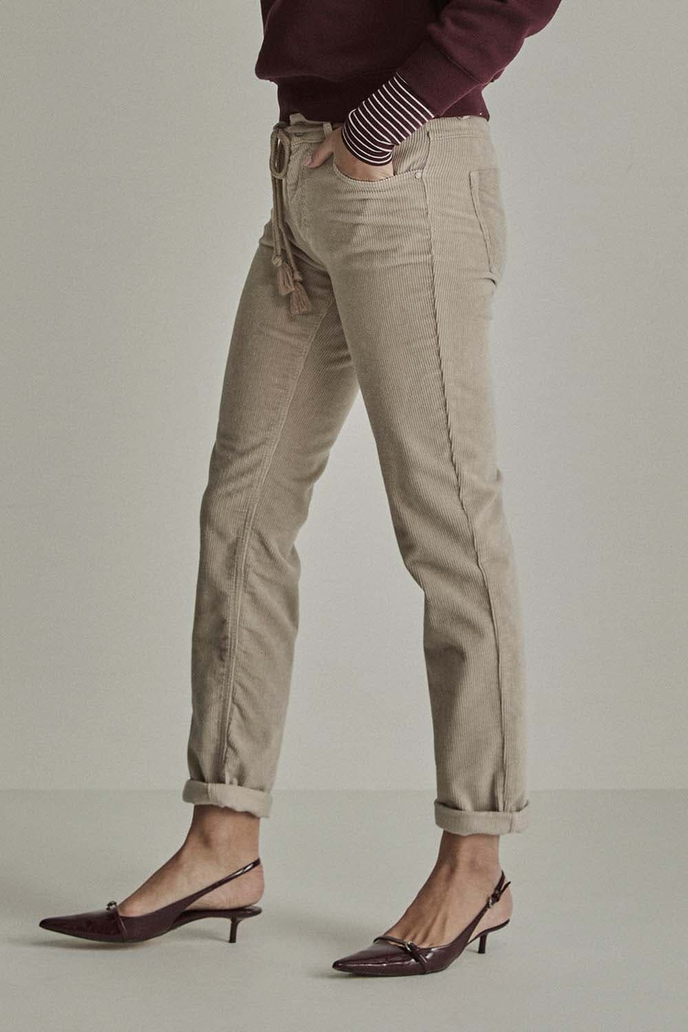 Para Mi Broek Bobby Corduroy Beige