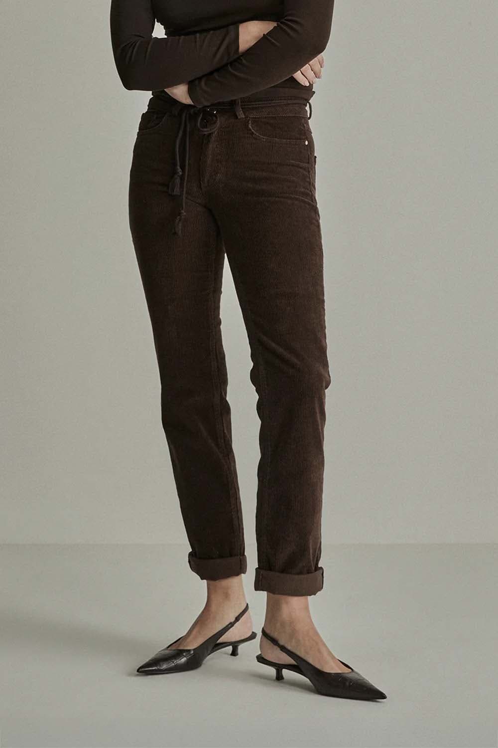 Para Mi Broek Bobby Corduroy Bruin