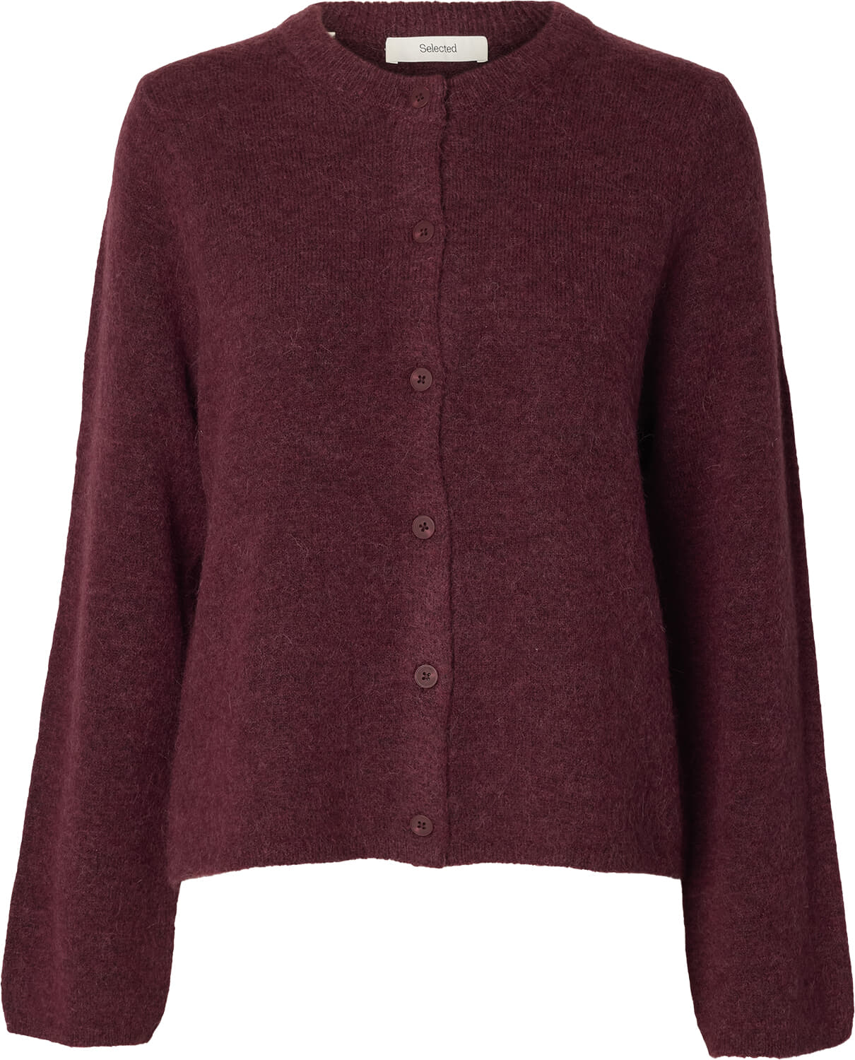 Selected Femme Gebreid Vest Lulu New Bordeaux Rood