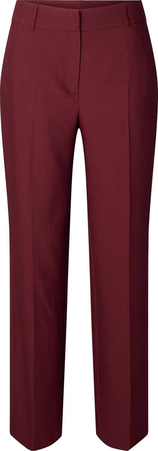 Selected Femme Pantalon Rita Wide Bordeaux Rood