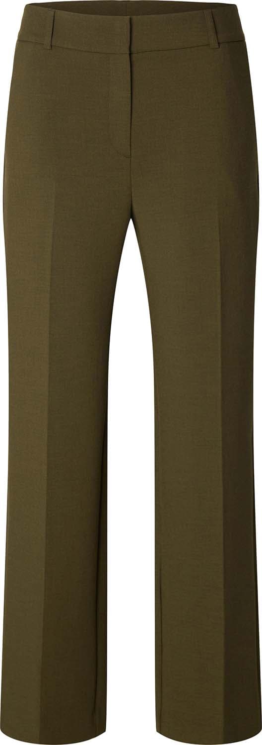 Selected Femme Pantalon Rita Wide Groen