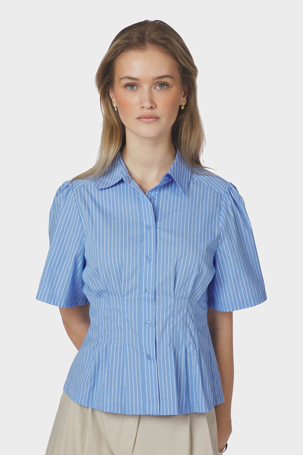 Neo Noir Blouse Balara Stripe Blauw