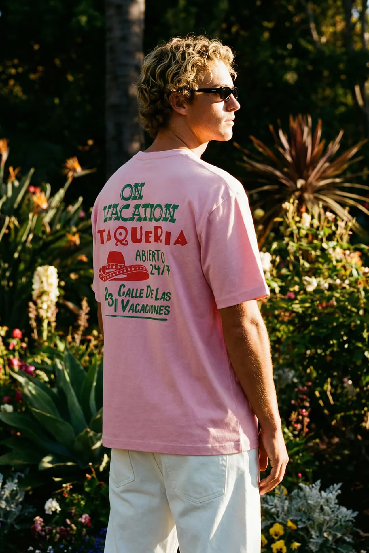 On Vacation T-shirt Roze