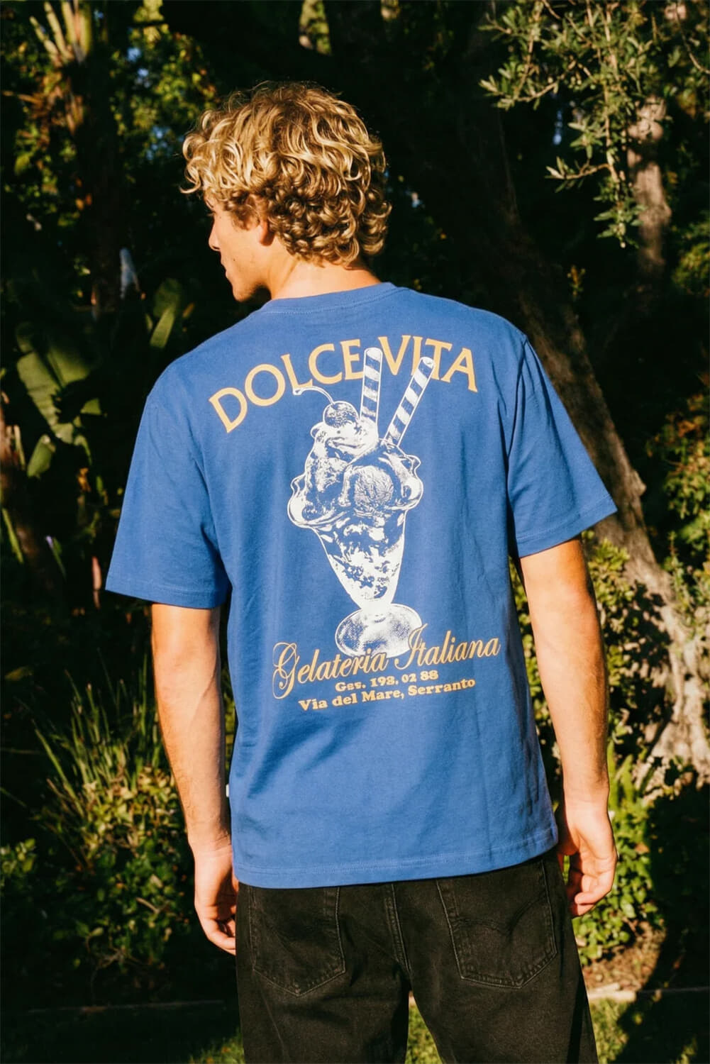 On Vacation T-shirt Kobalt Blauw