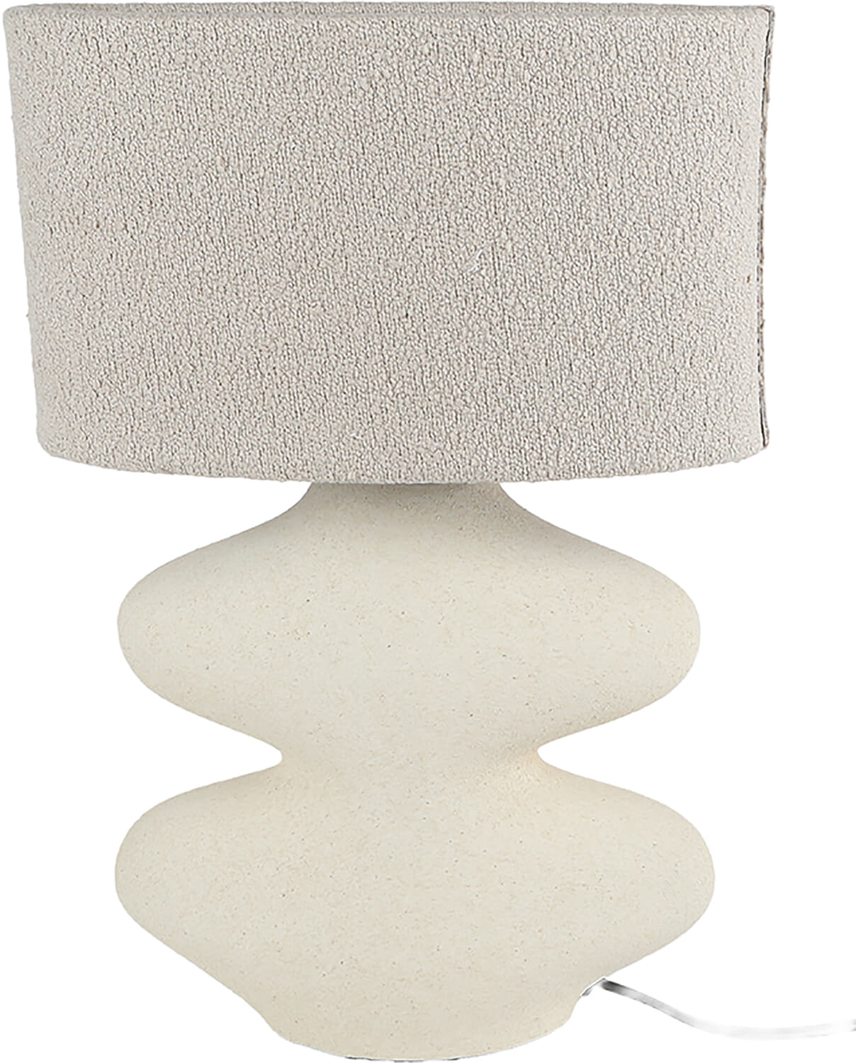 Bomont Collection Tafellamp 'Iren' wit aardew 22x22x32,5cm Crème