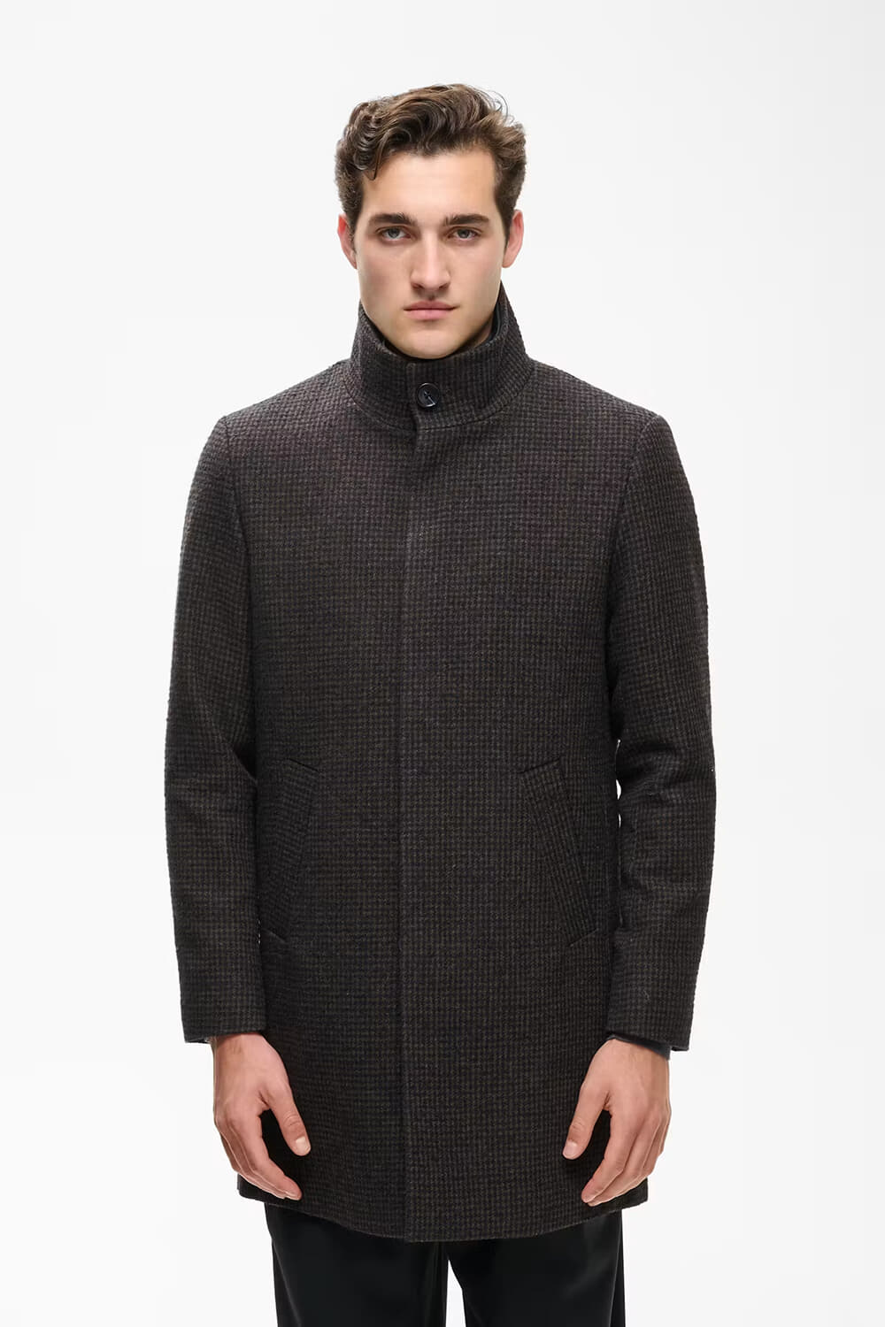Matinique Wollen Jas Harvey Kort Navy