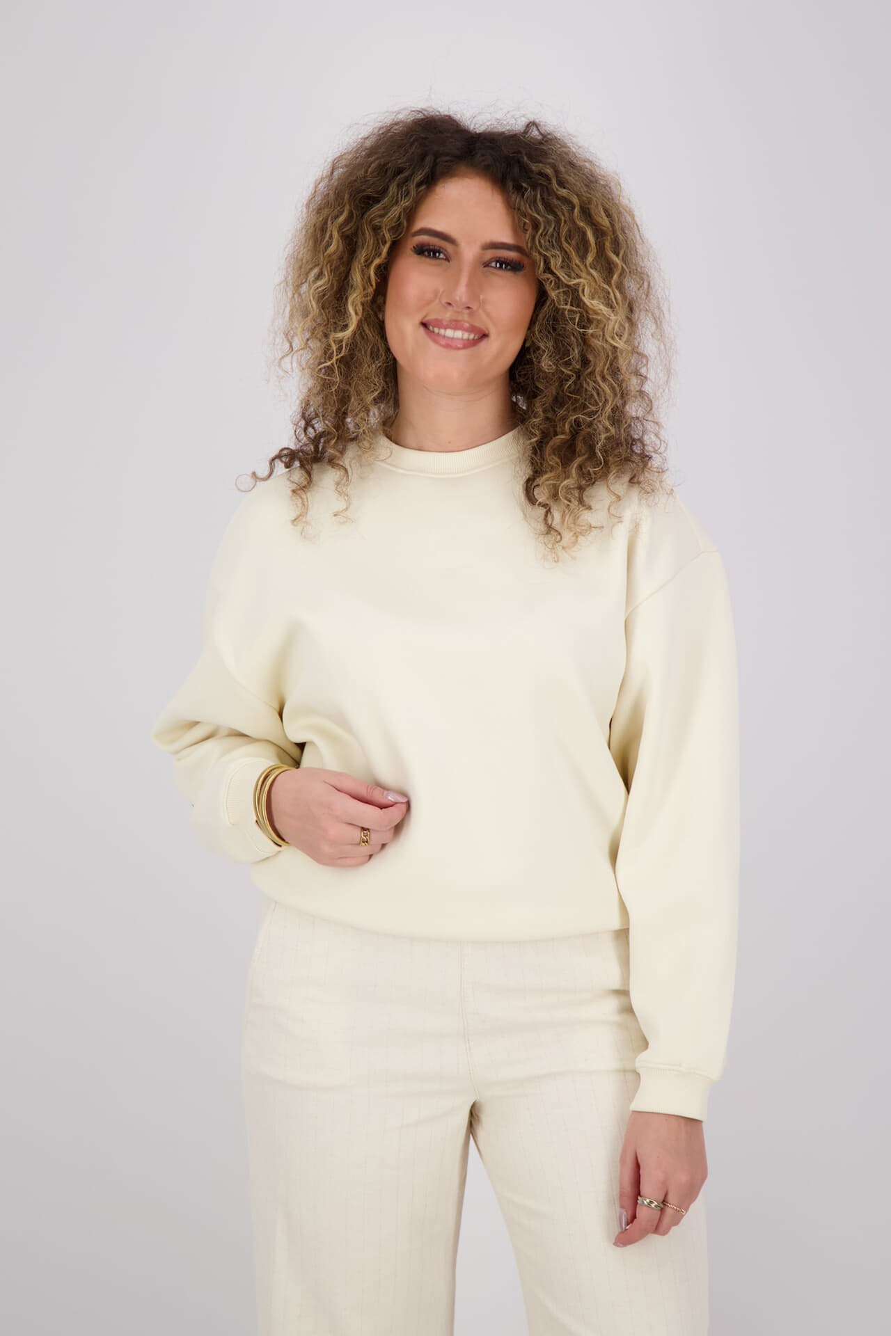 Zusss Sweater Met Tekst Off White