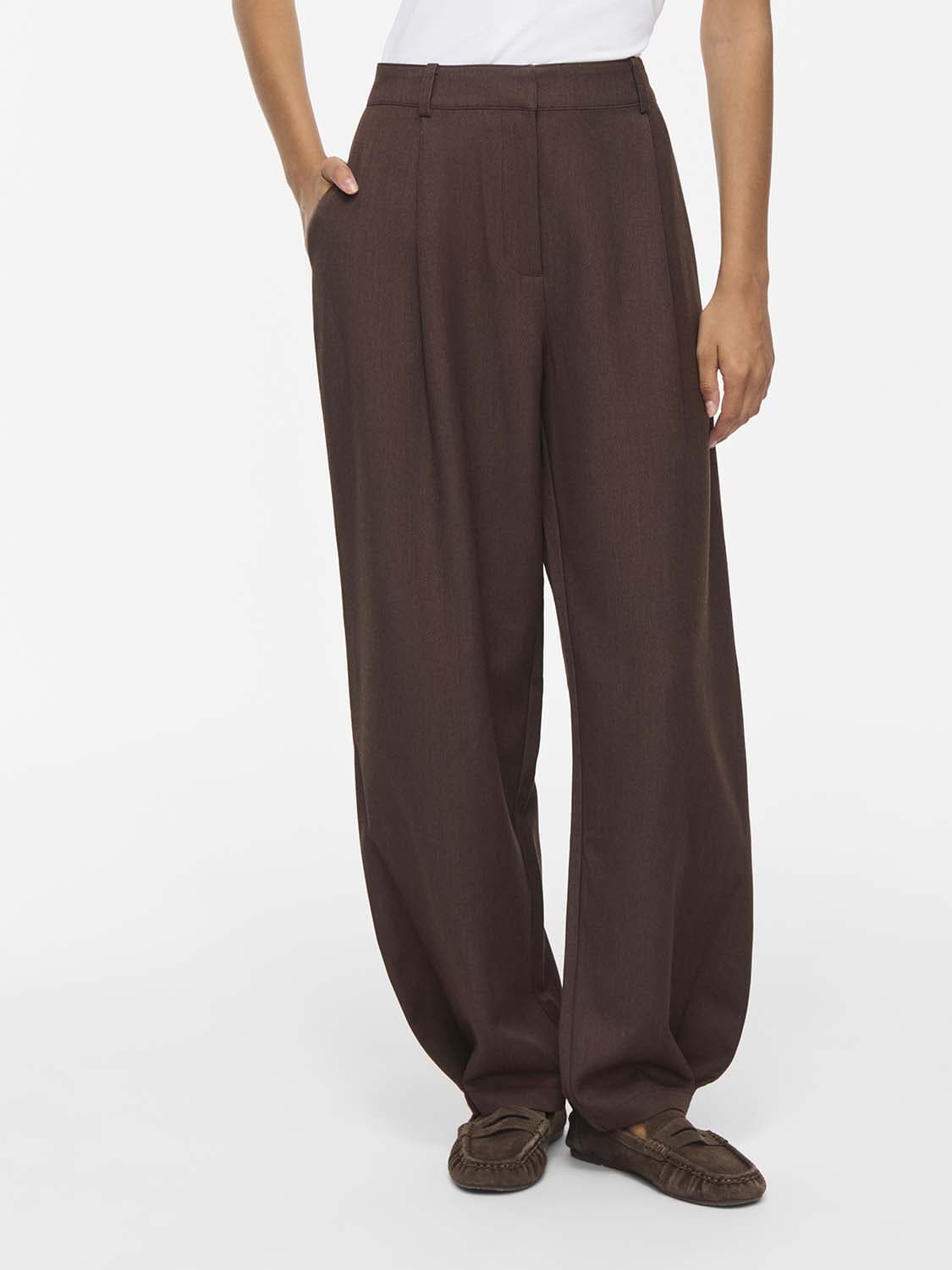 Vila Pantalon Leora Barrel Ankle Bruin