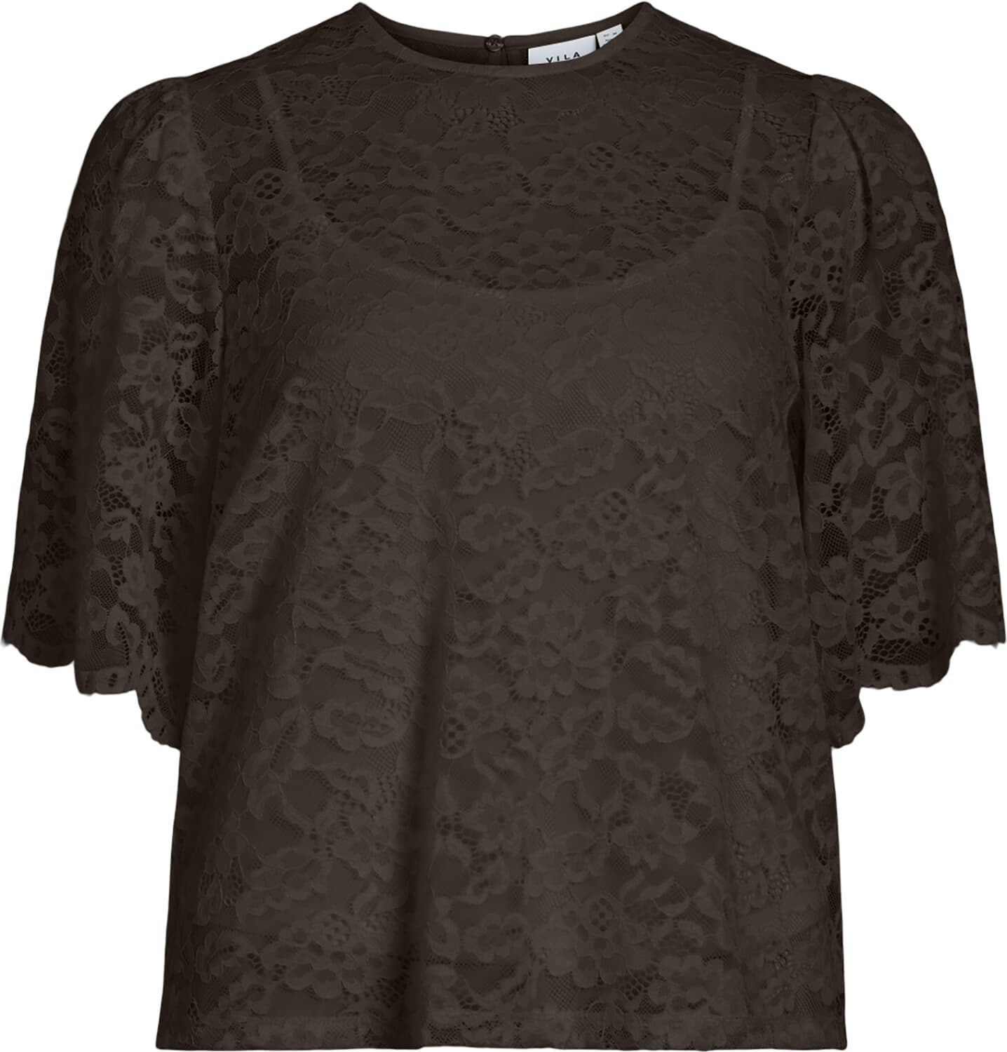 Vila Top Stacia Lace Bruin