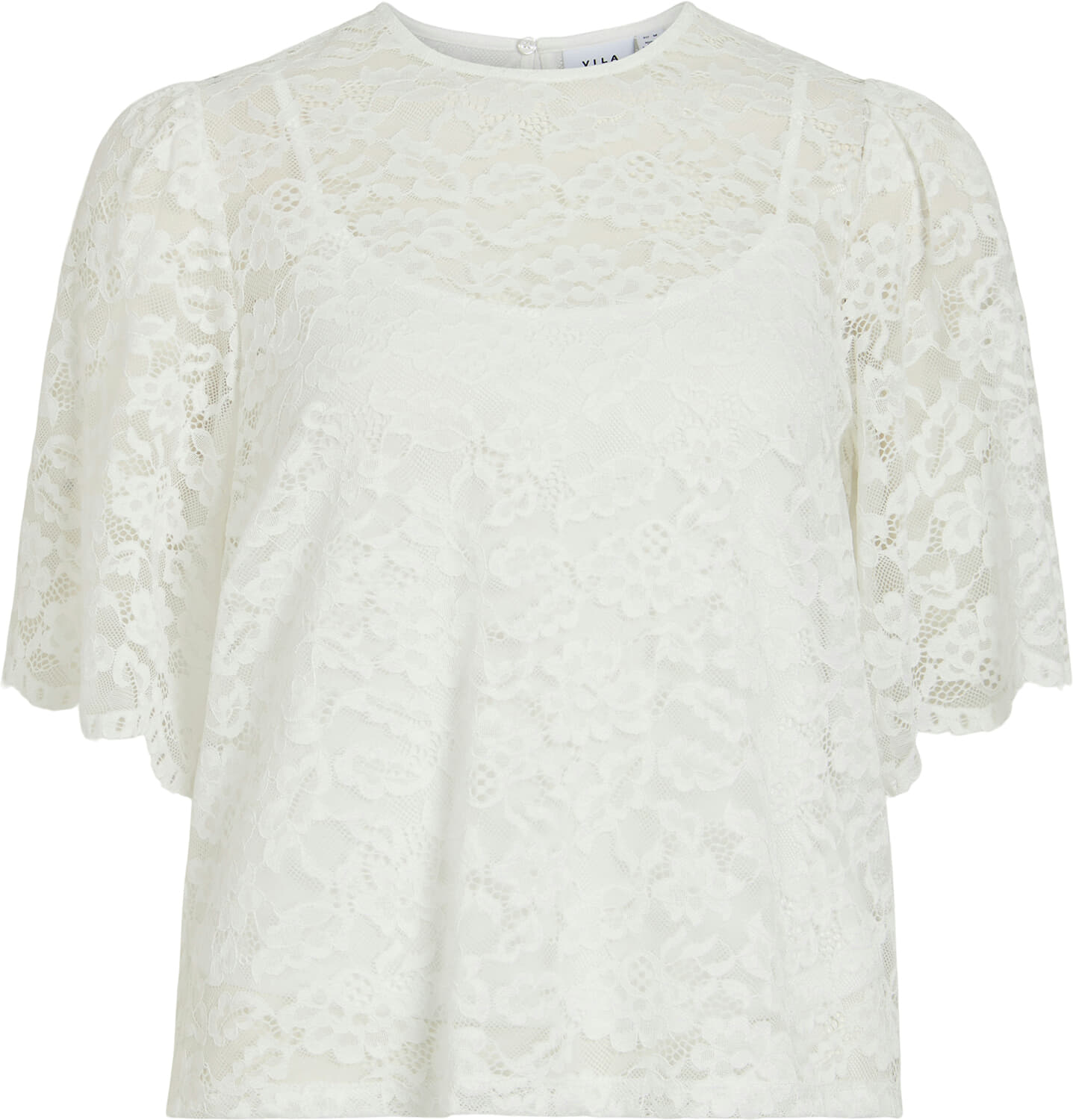 Vila Top Stacia Lace Wit