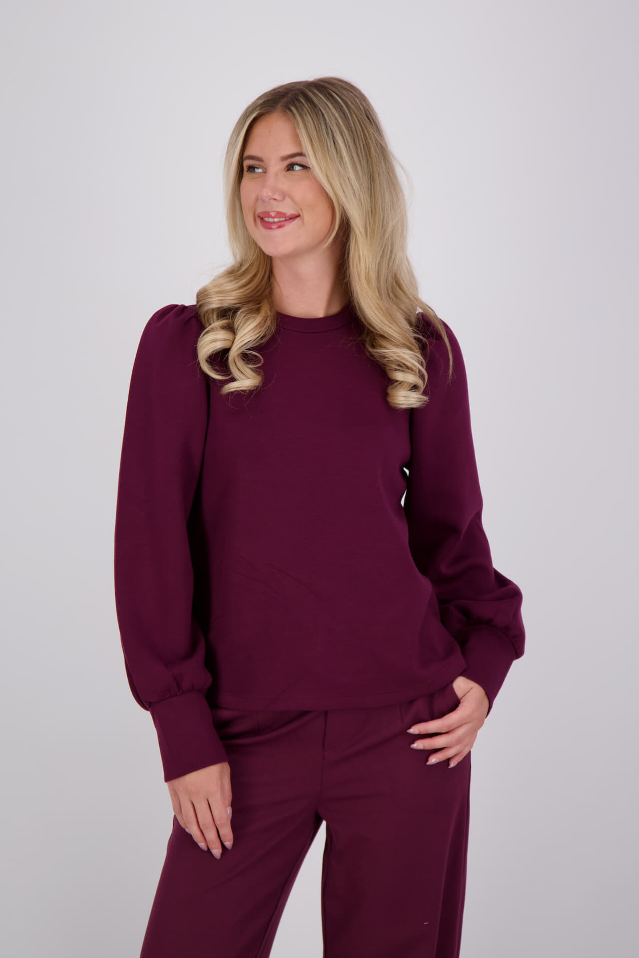 Object Sweater Andrea Bordeaux Rood