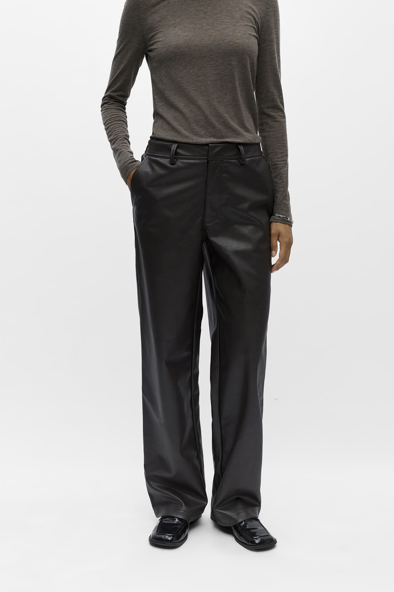 Object Pantalon Liva Mw Wide Bruin