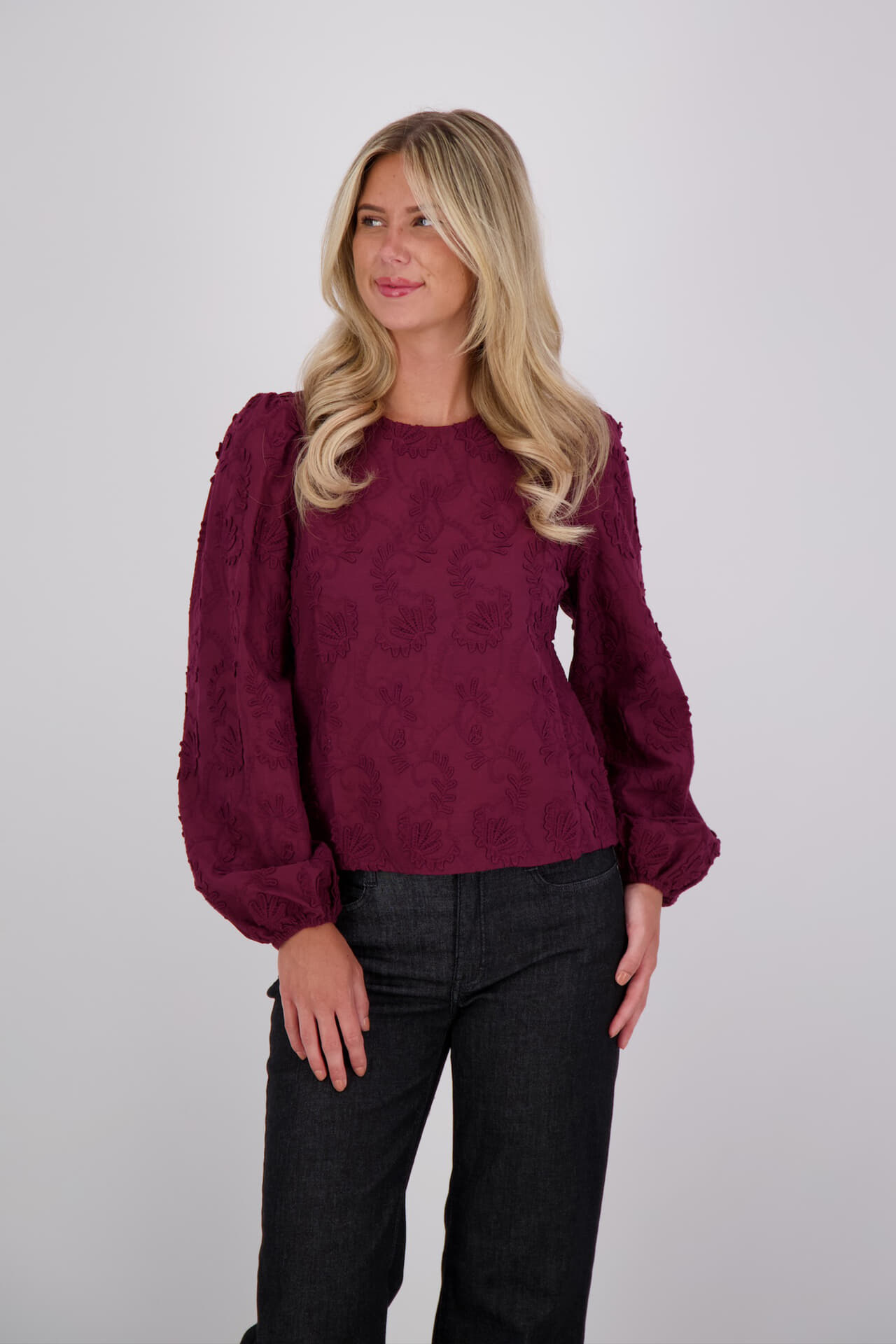 Object Top Mya Bordeaux Rood