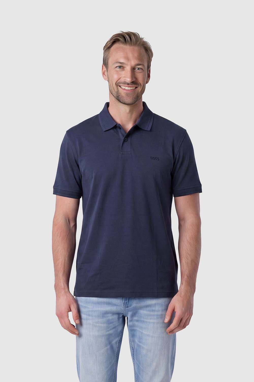Boss Orange Polo Interlock Navy