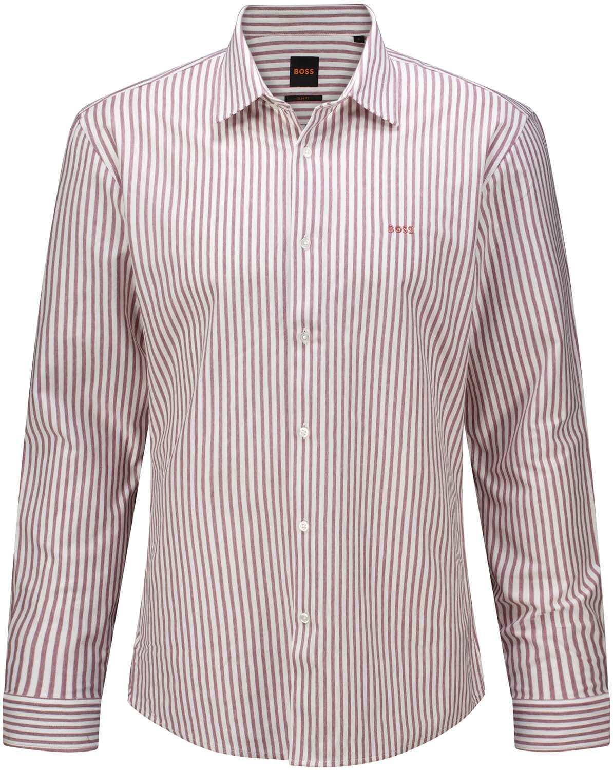 Boss Orange Overhemd  Bordeaux Rood