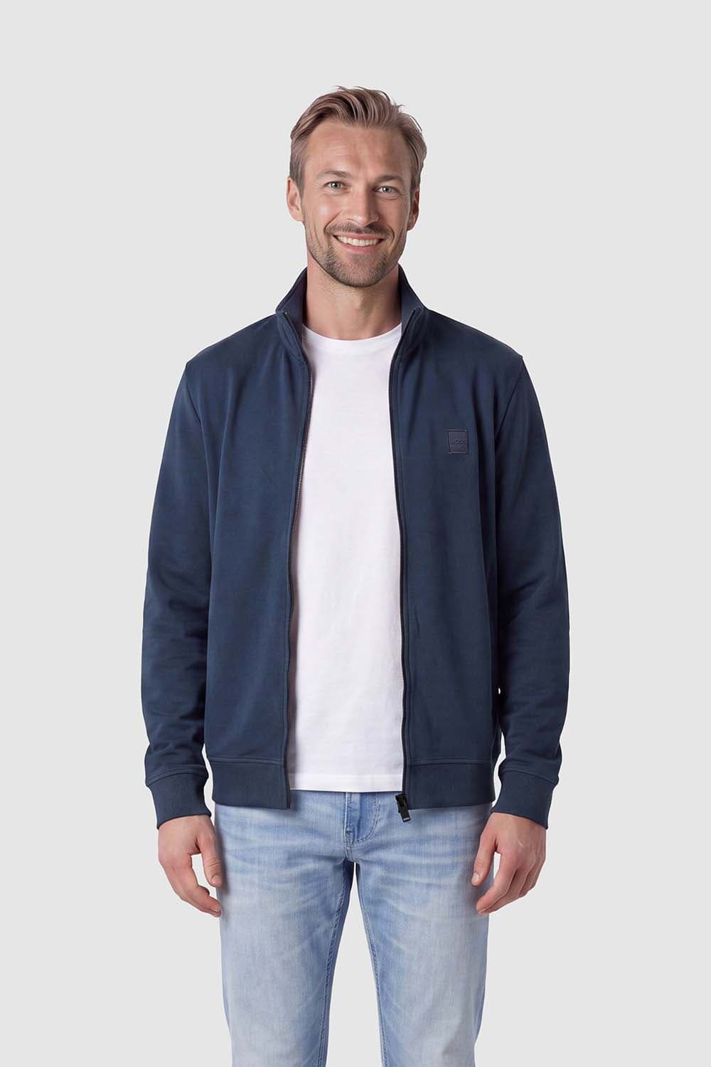 Boss Orange Sweatvest Zestart Navy
