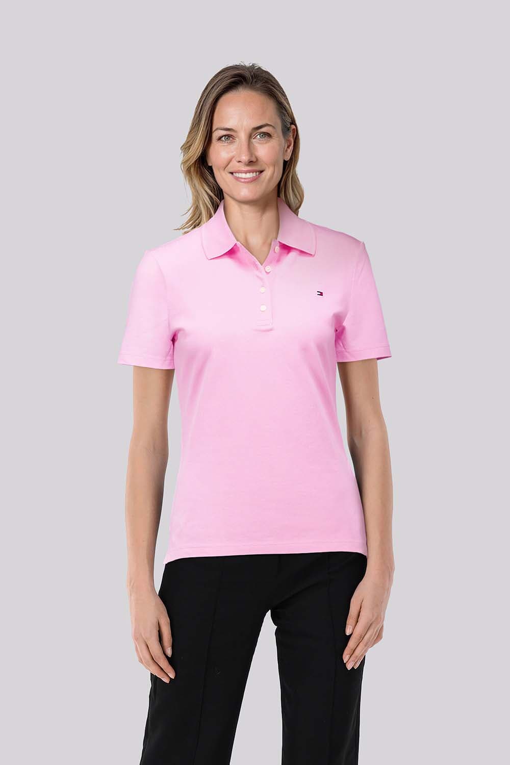 Tommy Hilfiger Polo 1985 SLIM PIQUE  Roze