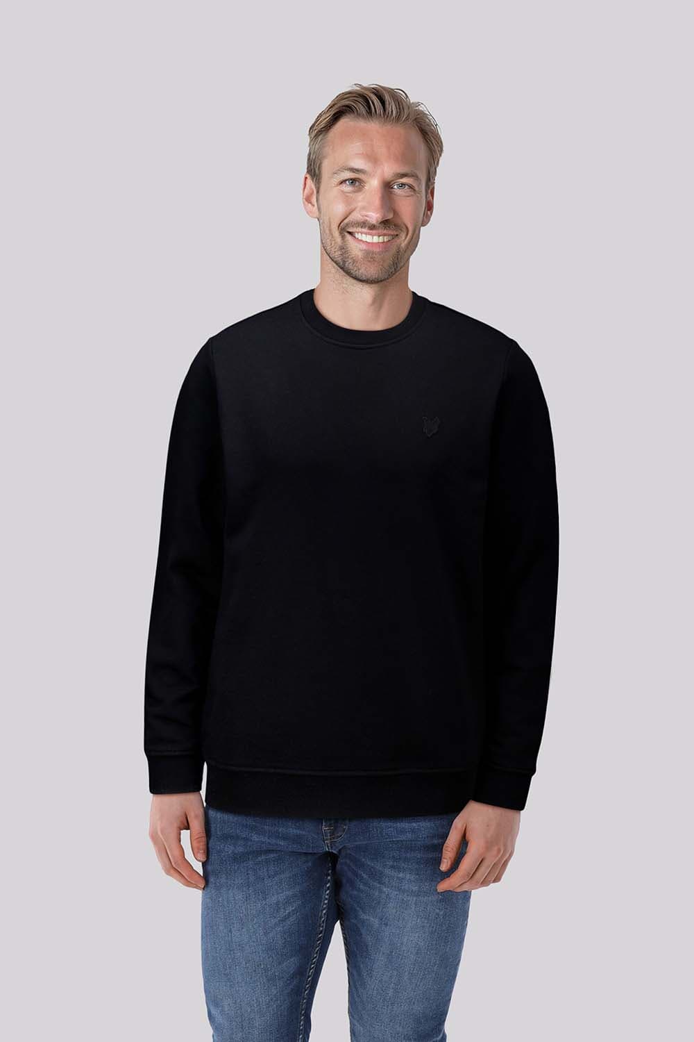 Lyle & Scott Sweater Tonal Zwart