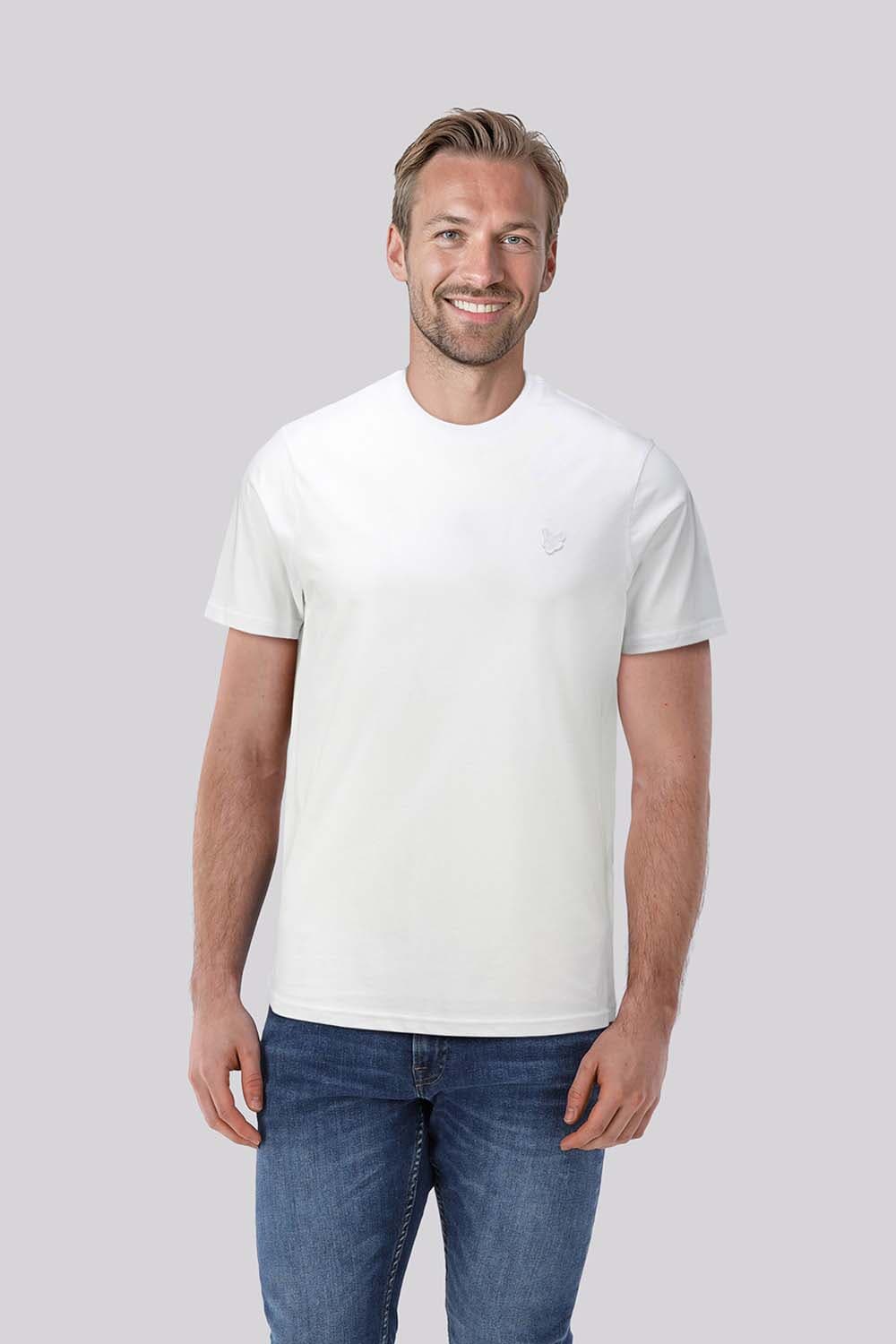 Lyle & Scott T-shirt Tonal Wit