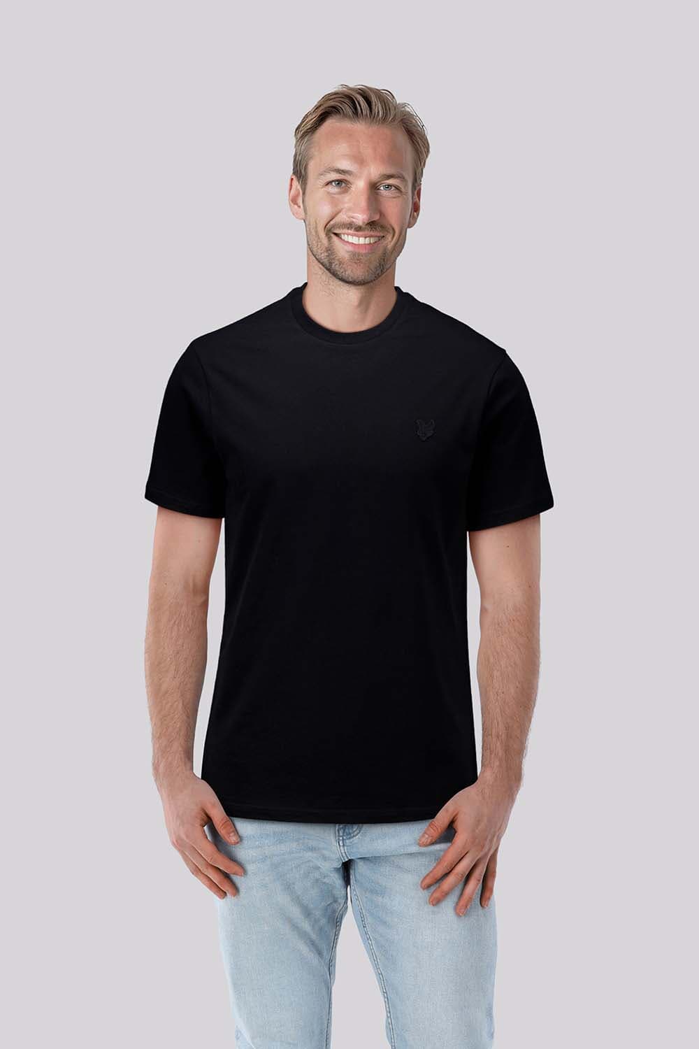 Lyle & Scott T-shirt Tonal Zwart