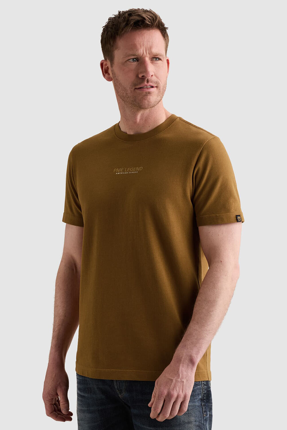 Pme Legend T-shirt Flat Waffle Jersey Bruin