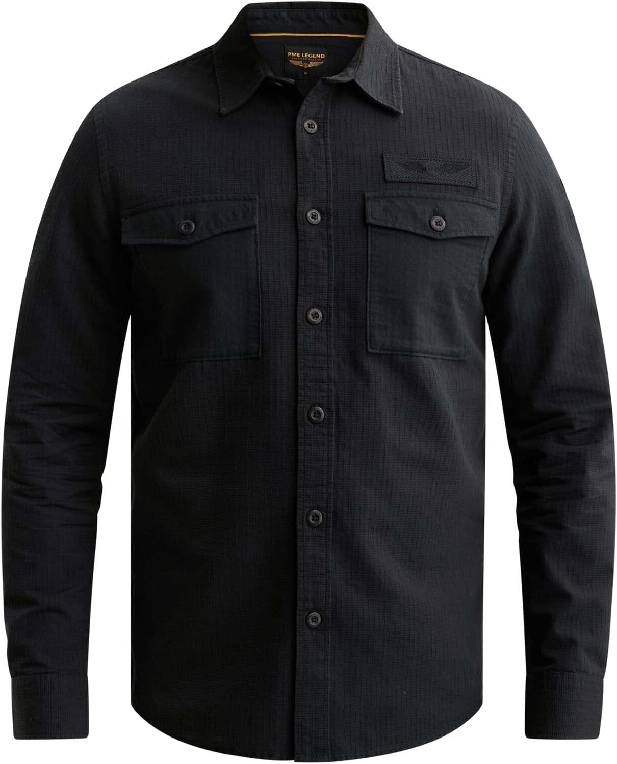 Pme Legend Overhemd Quilt Poplin Navy
