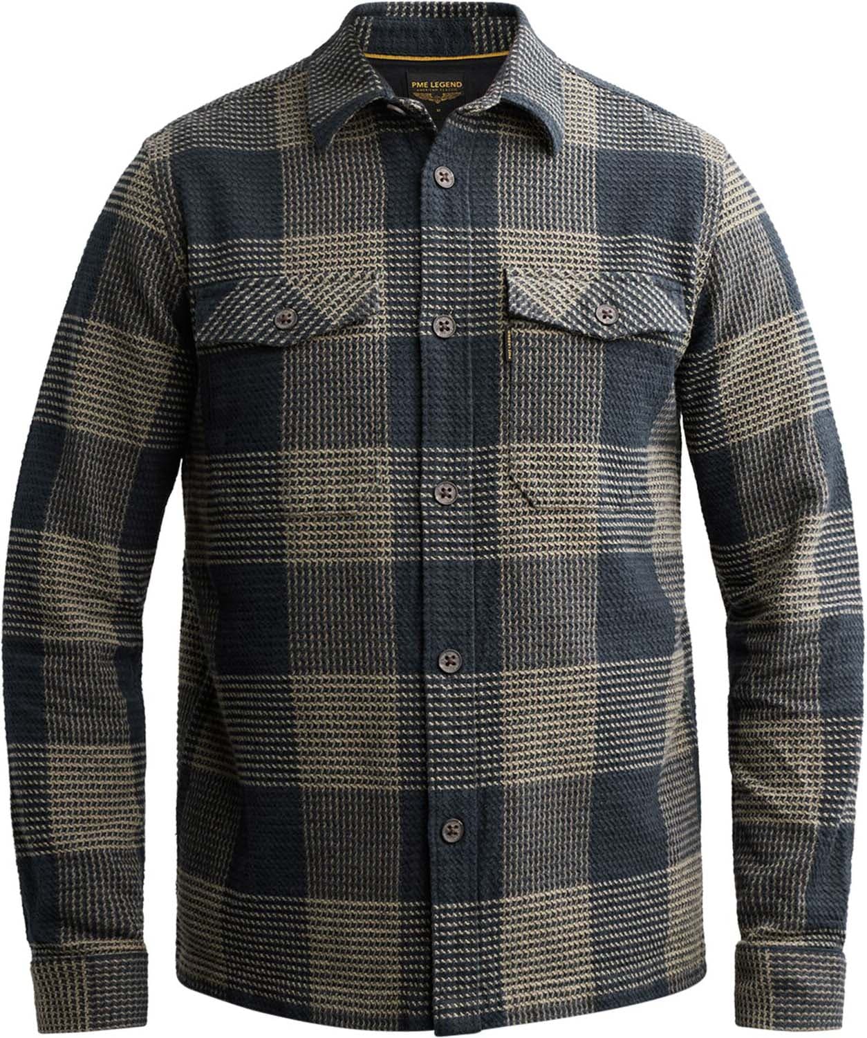 Pme Legend Overhemd Structure Yarn D Navy