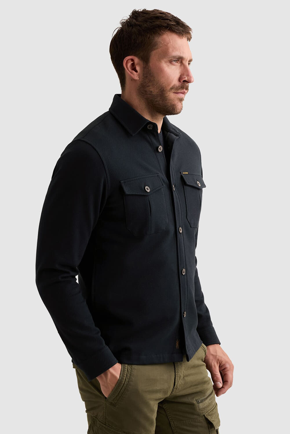 Pme Legend Overhemd Comfort Heavy  Navy