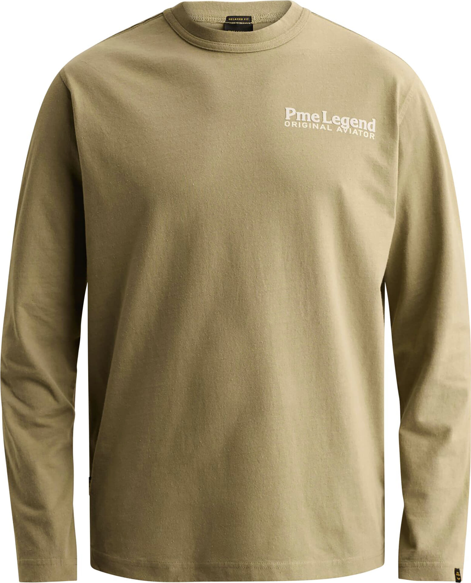 Pme Legend Long sleeve r-neck heavy oe back p Groen